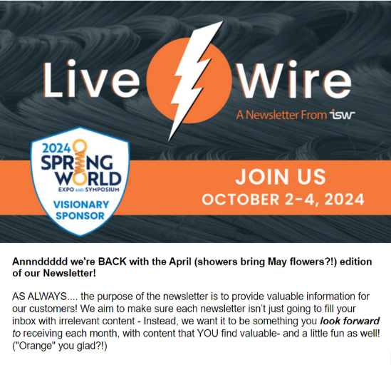 Live Wire Newsletter April 2024 Edition